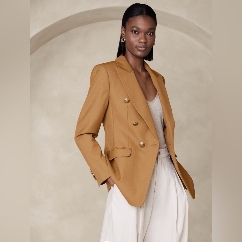 AS IS! Banana Republic Chestnut Brown Captain's Blazer - Size 4🎺